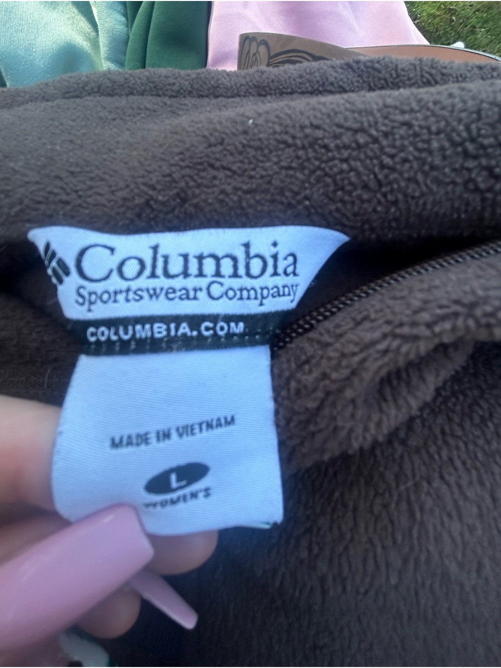 Used size L- Columbia Brown Women's Fleece Jacket